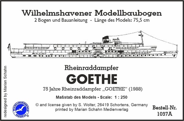 Raddampfer der KD "GOETHE" Bemalung 75 Jahre (1988)