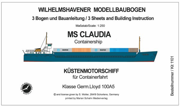 MS CLAUDIA, Containerfrachter 1:250