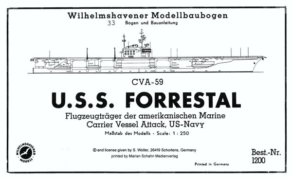 FORRESTAL Flugzeugträger / U.S. aircraft carrier