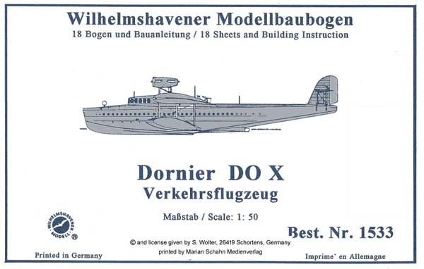 Dornier DO X Verkehrsflugzeug / Wasserflugboot