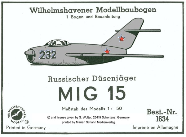MIG 15 Sowjetischer Düsenjäger