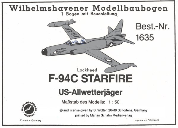 LOCKHEED F - 94 C STARFIRE