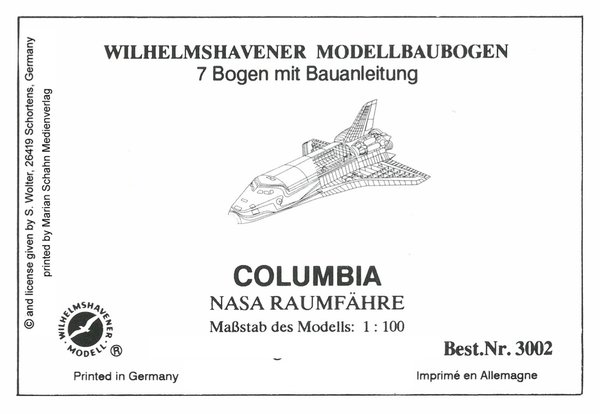 Raumfahrt: COLUMBIA Space Shuttle scale: 1:70